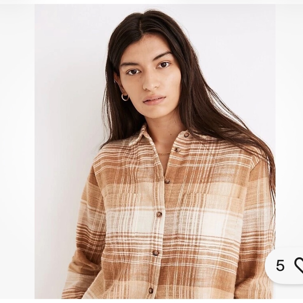 Madewell Sunday Flannel Plaid Button-Up Shirt